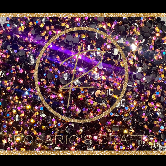 ROSE GOLD AB RESIN FLATBACK RHINESTONES