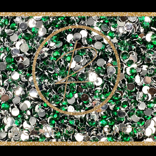 EMERALD RESIN FLATBACK RHINESTONES