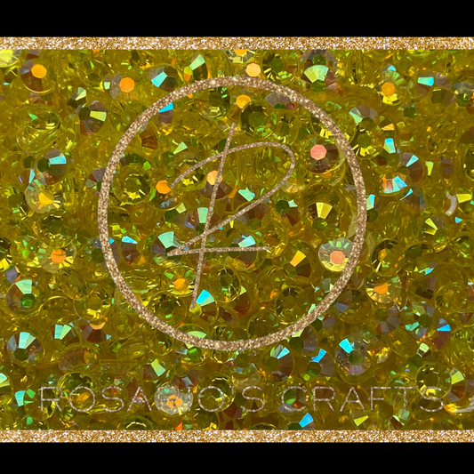 TRANSPARENT CITRINE AB FLAT BACK RHINESTONES