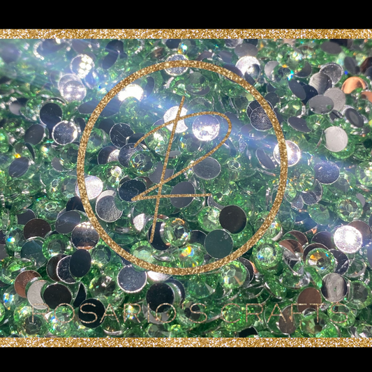 LIGHT PERIDOT RESIN FLATBACK RHINESTONES