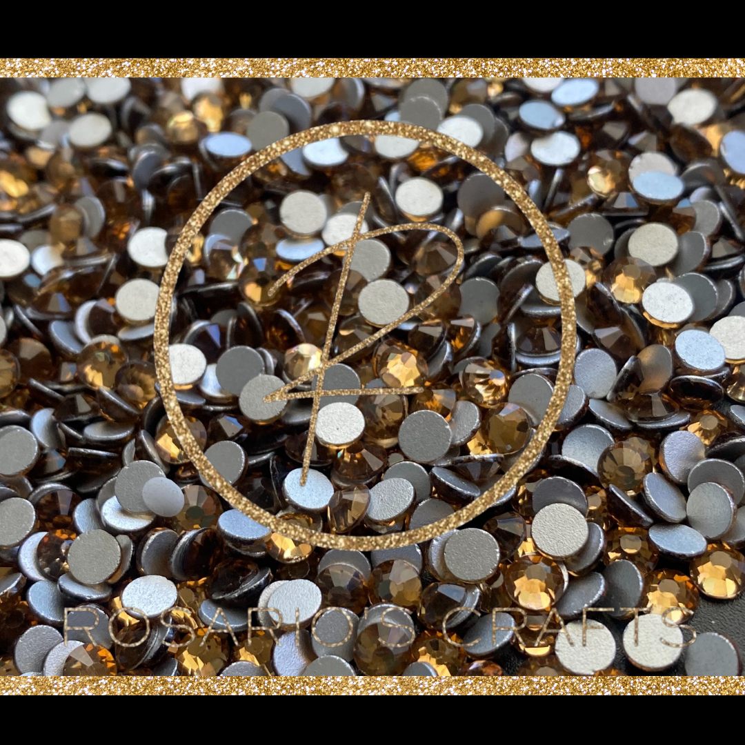 LIGHT TOPAZ FLATBACK GLASS RHINESTONES