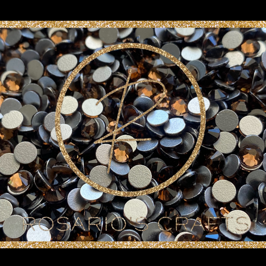 SMOKED TOPAZ FLATBACK GLASS RHINESTONES