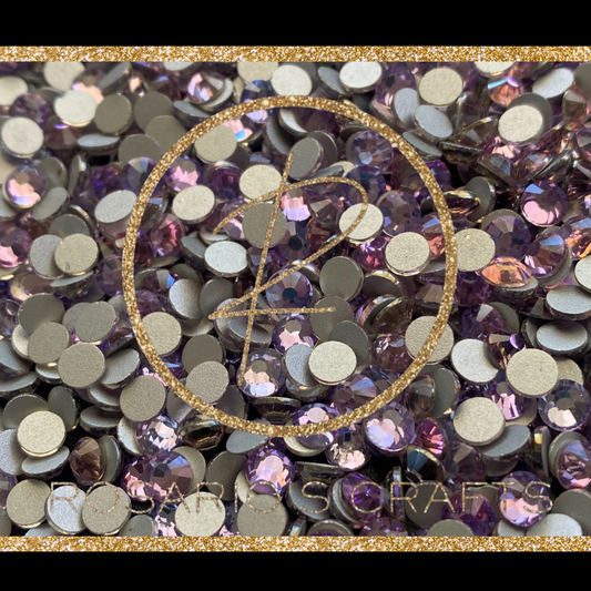 AIR VIOLET GLASS FLAT-BACK RHINESTONES