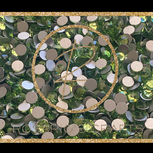 LT PERIDOT GLASS FLATBACK RHINESTONES