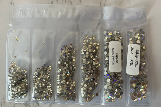 MOONLIGHT GLASS FLATBACK RHINESTONES