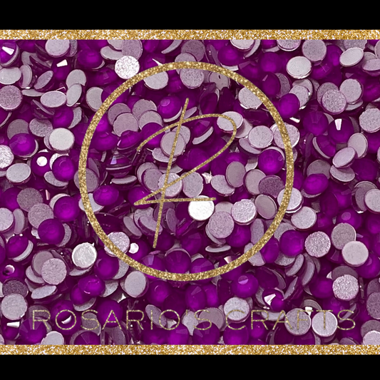 NEON DARK AMETHYST GLASS FLAT-BACK RHINESTONES
