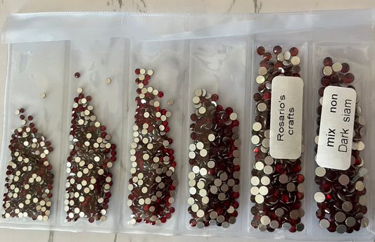 DARK SIAM GLASS FLATBACK RHINESTONES