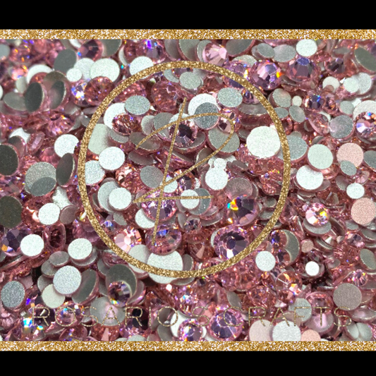 LIGHT PINK GLASS RHINESTONES