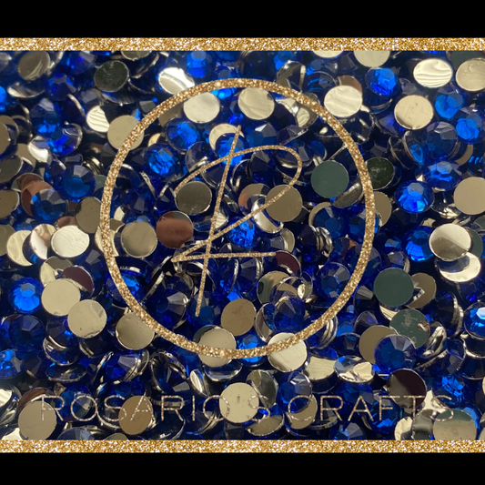 SAPPHIRE RESIN FLATBACK RHINESTONES