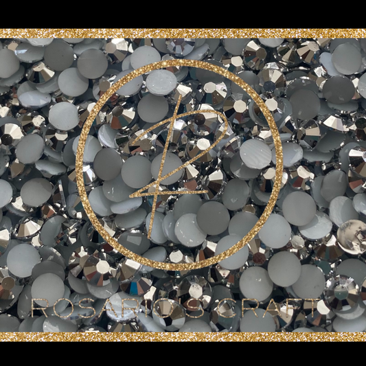 MINE SILVER JELLY FLATBACK RHINESTONES