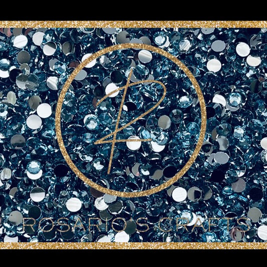LIGHT SAPPHIRE RESIN RHINESTONES